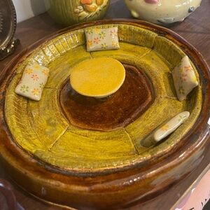 Handmade Ceramic Decorative conversation pit style trinket dish